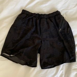 Lululemon Running Shorts (dark camo) - Medium 6 inch inseam.